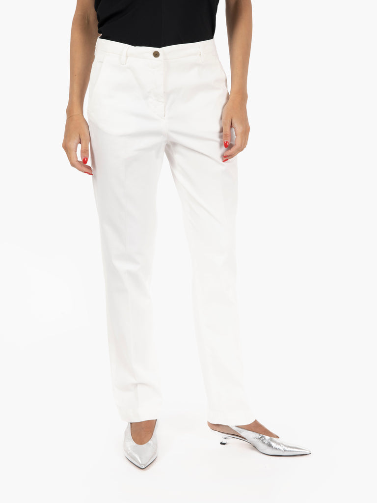 BRIGLIA 1949 - Pantaloni Isolde slim bianchi