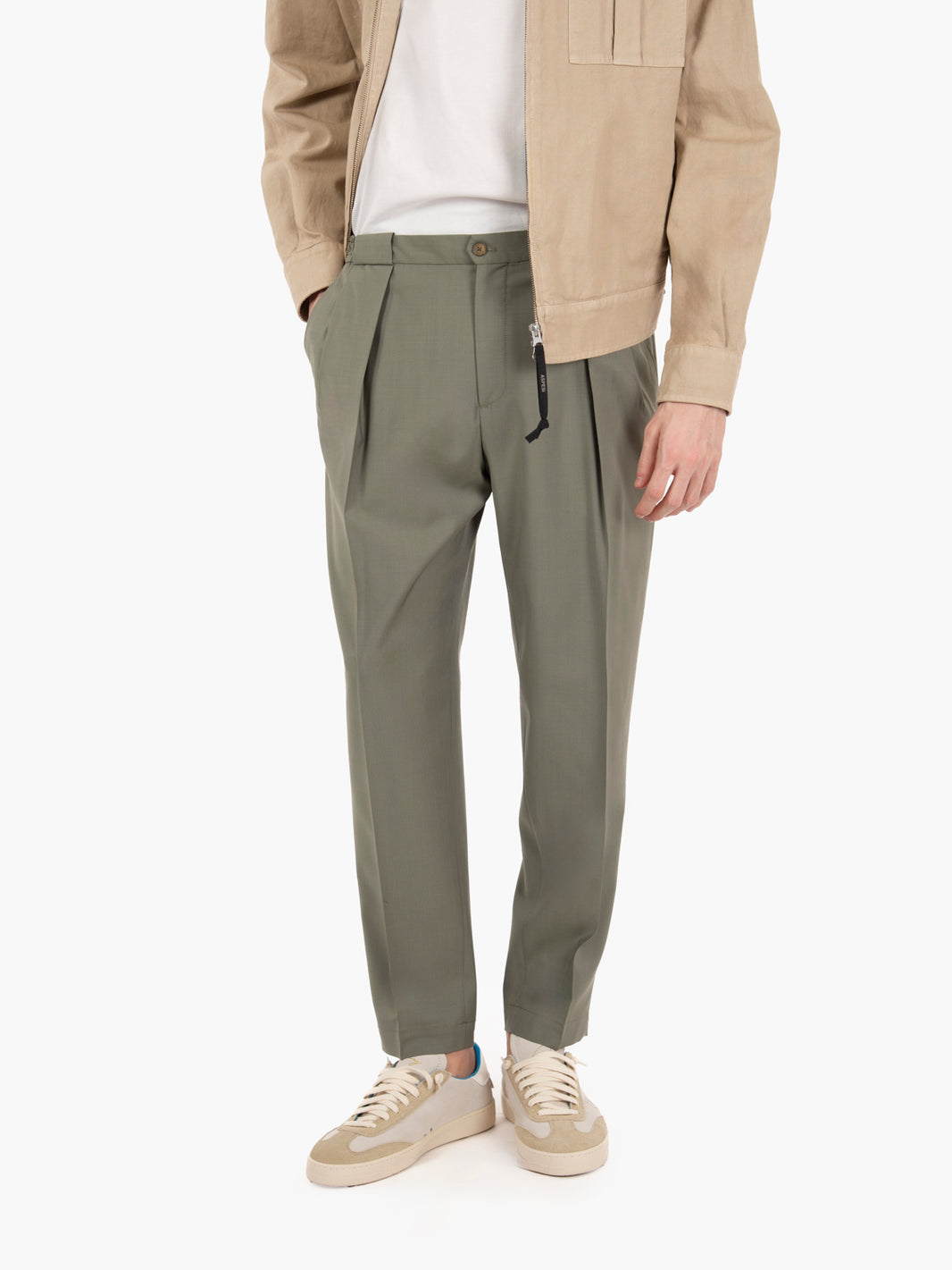 Portobello wool trousers sage