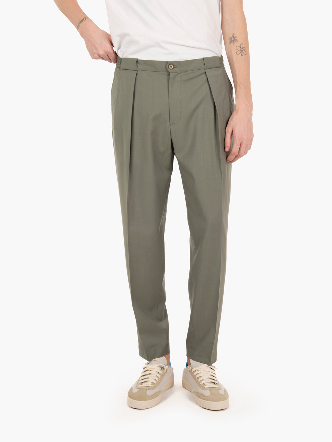 Portobello wool trousers sage