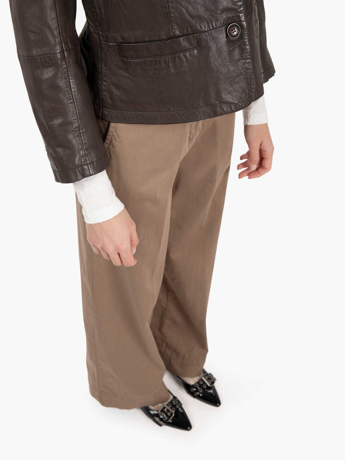 Giacca chanel in pelle moro