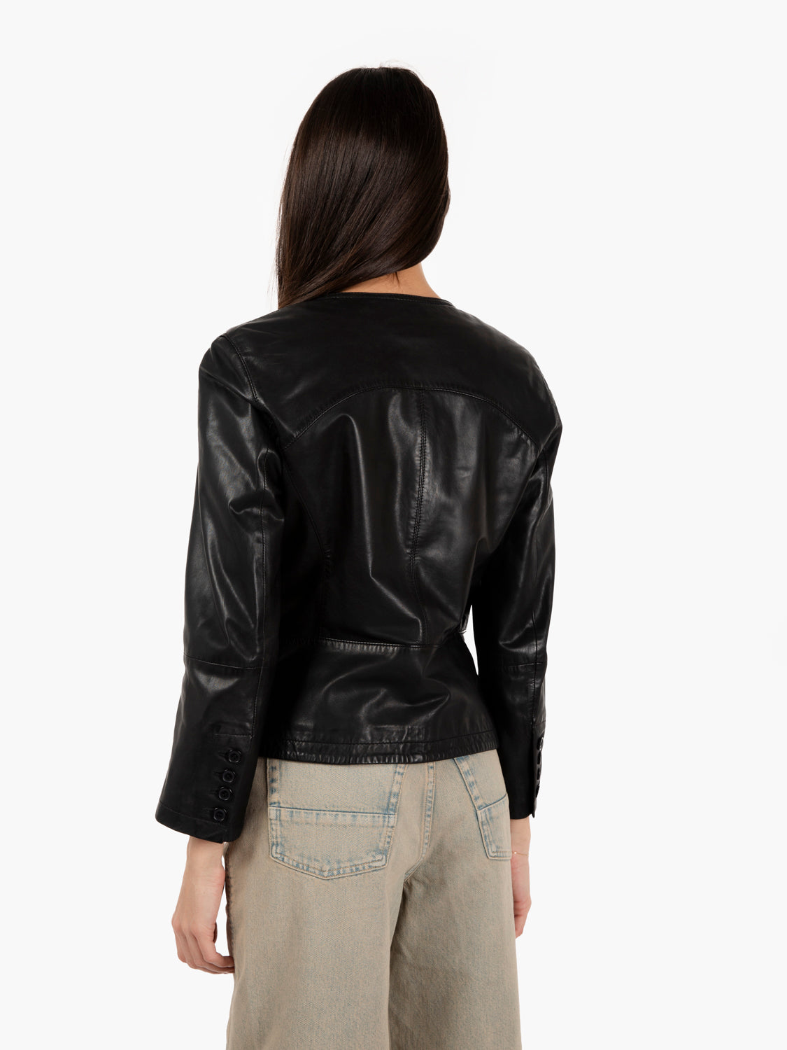 Giacca chanel in pelle nero