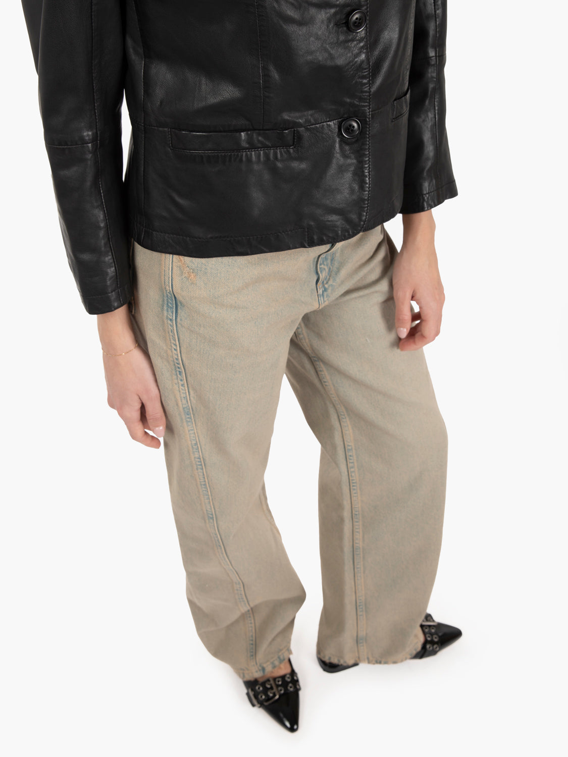 Giacca chanel in pelle nero