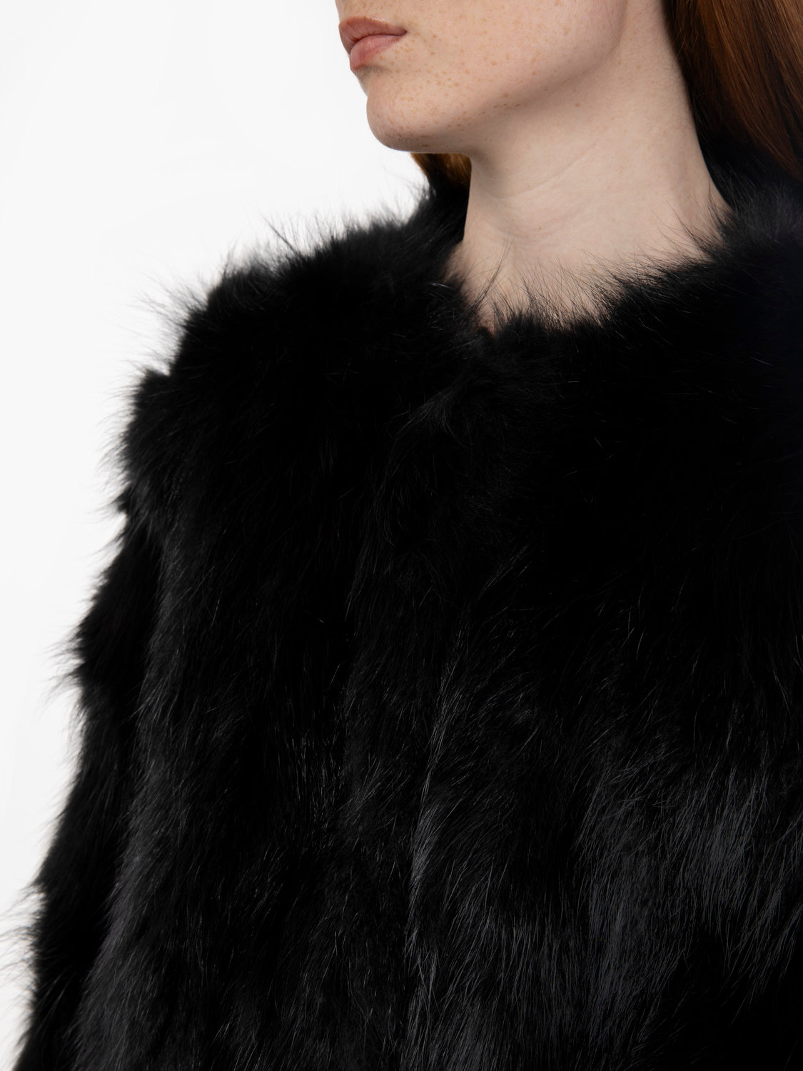 Giacca chanel in racoon nera