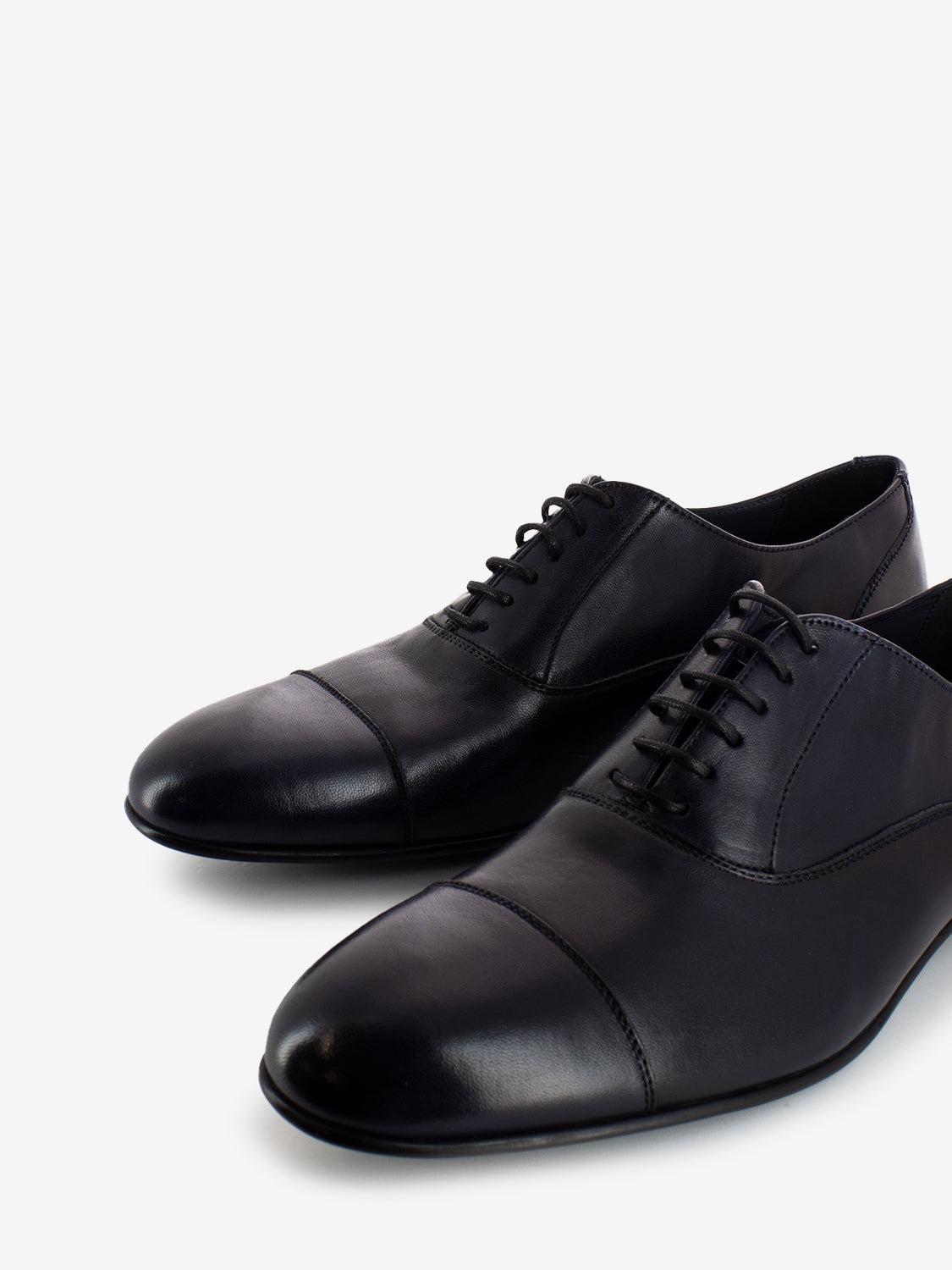 Black Anilux oxfords in blue leather