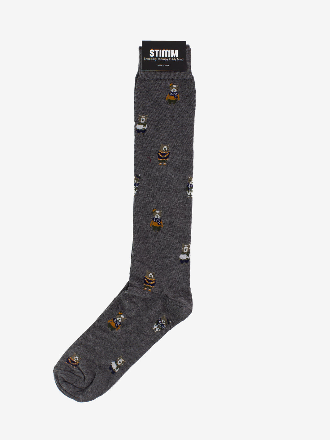 GREY TEDDY BEAR SOCK 510LF_GREY