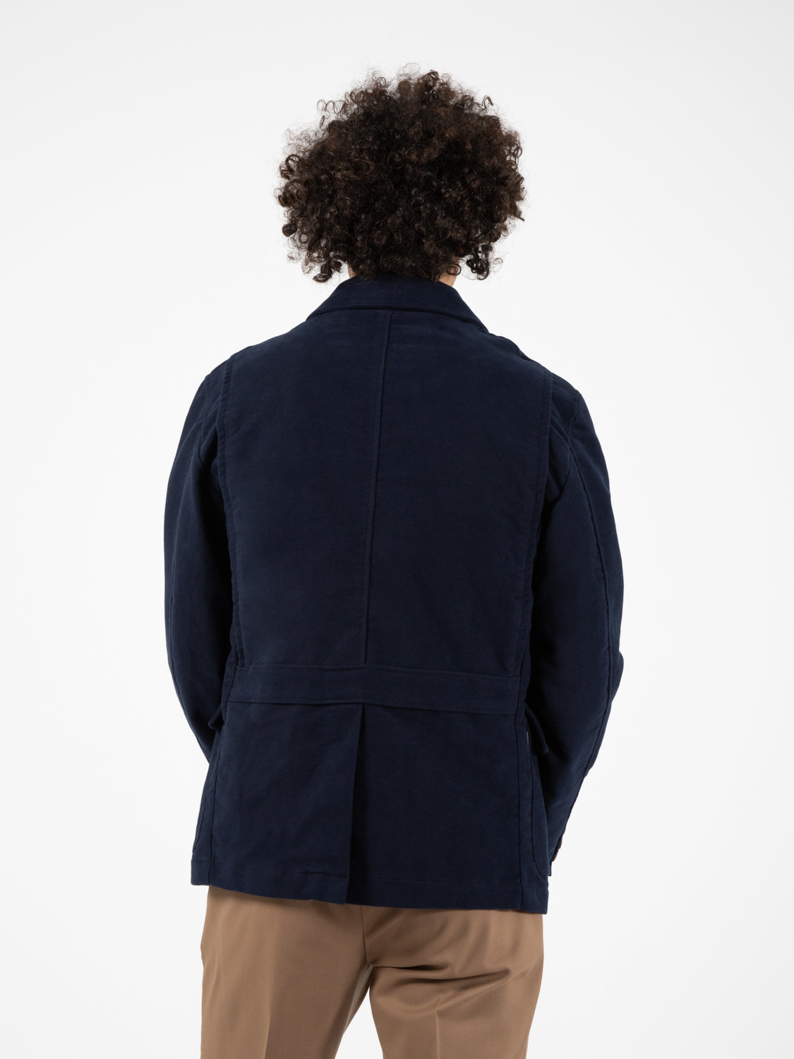 Giacca fustagno tre tasche blu