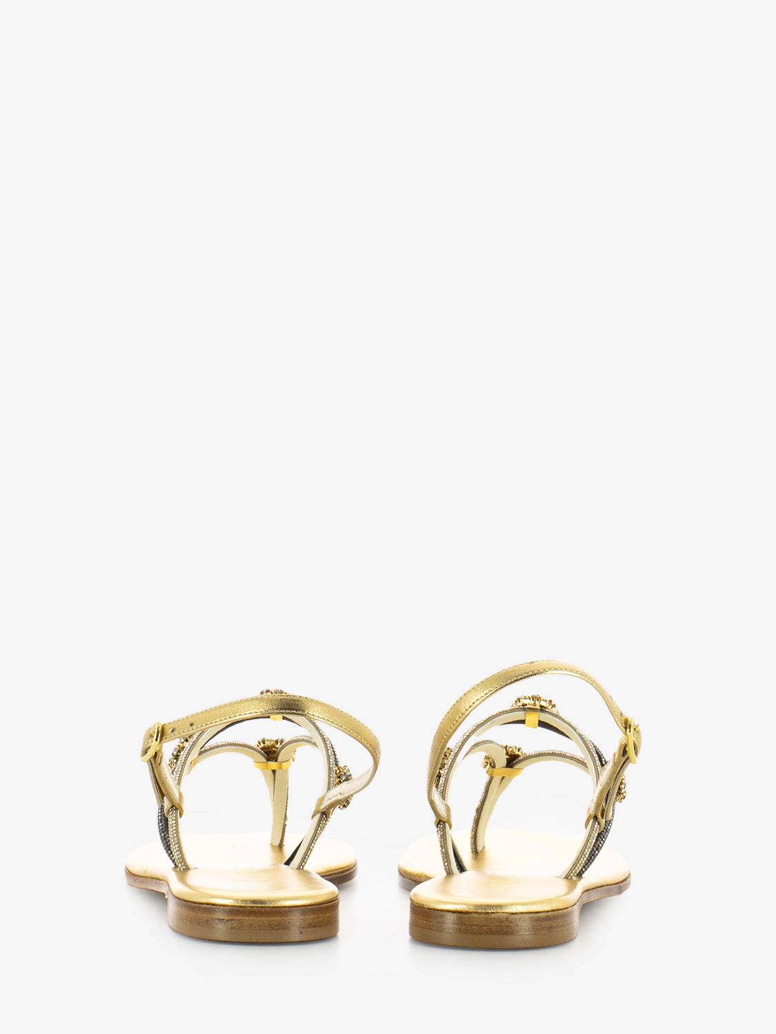 Sandali infradito rhinestones oro