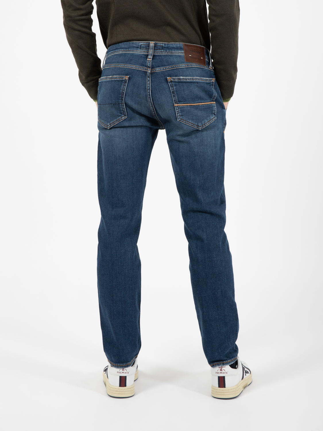 Jeans Slack tasca america blu medio scuro