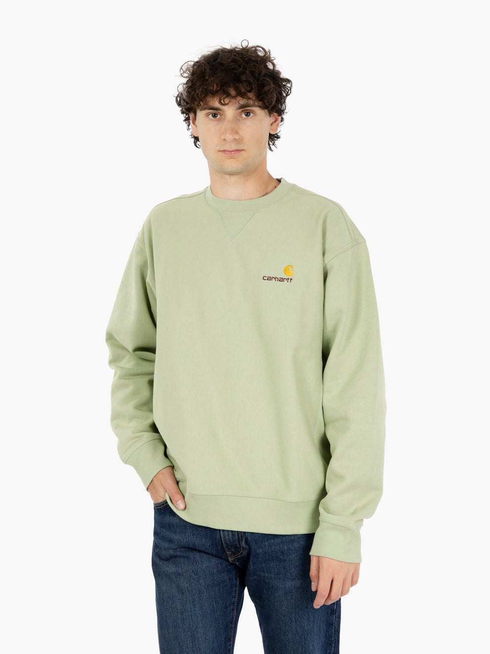 American Script sweat pale olive