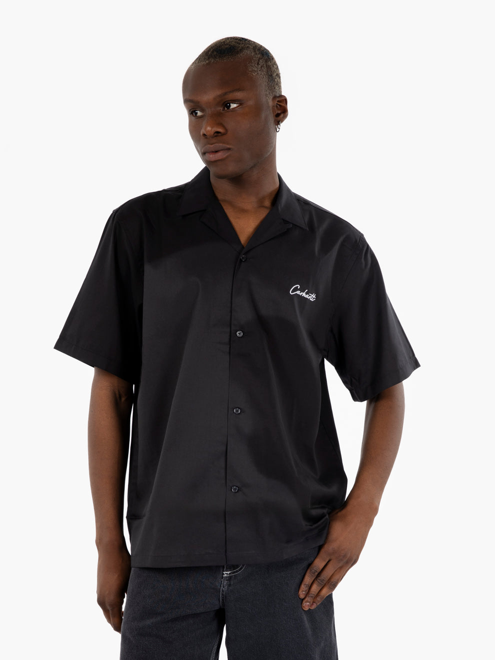 Camicia Delray SS black / white