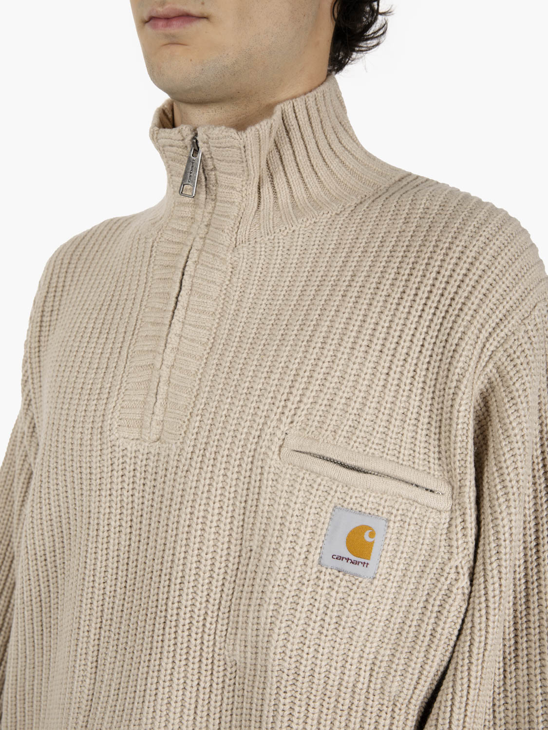 Detroit half zip sweater fleur de sel