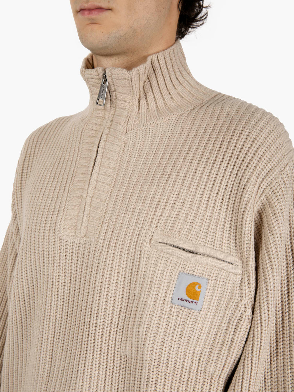 Detroit half zip sweater fleur de sel