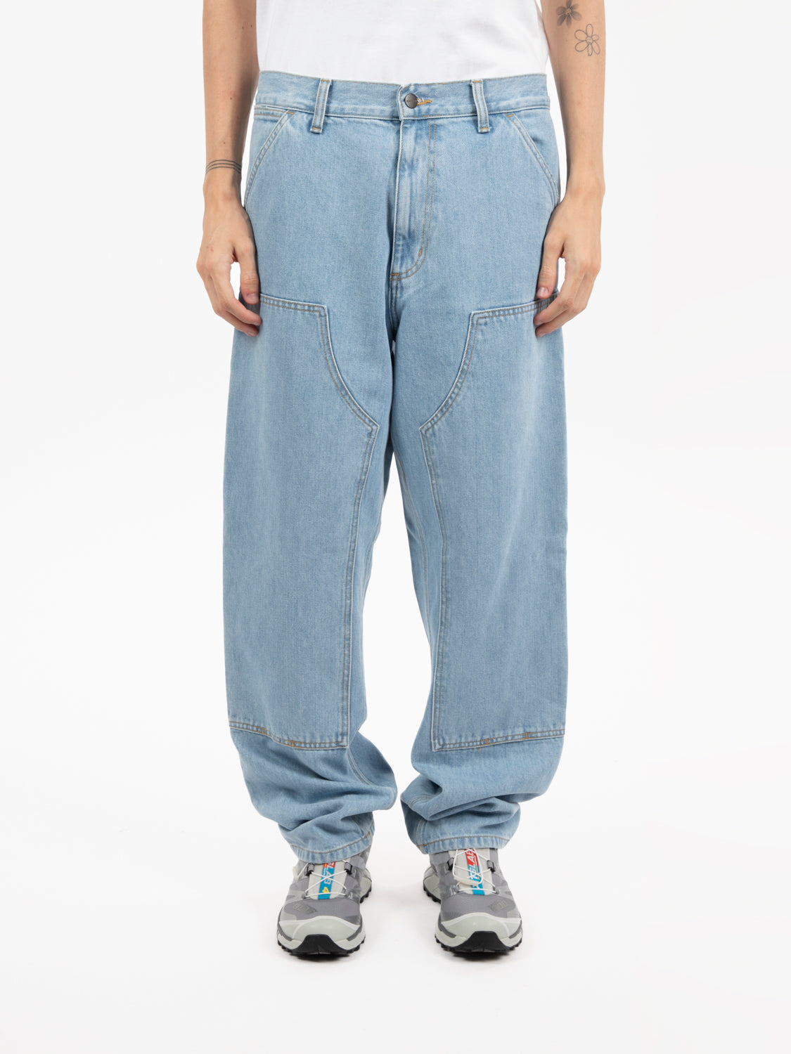 Double knee pant blue