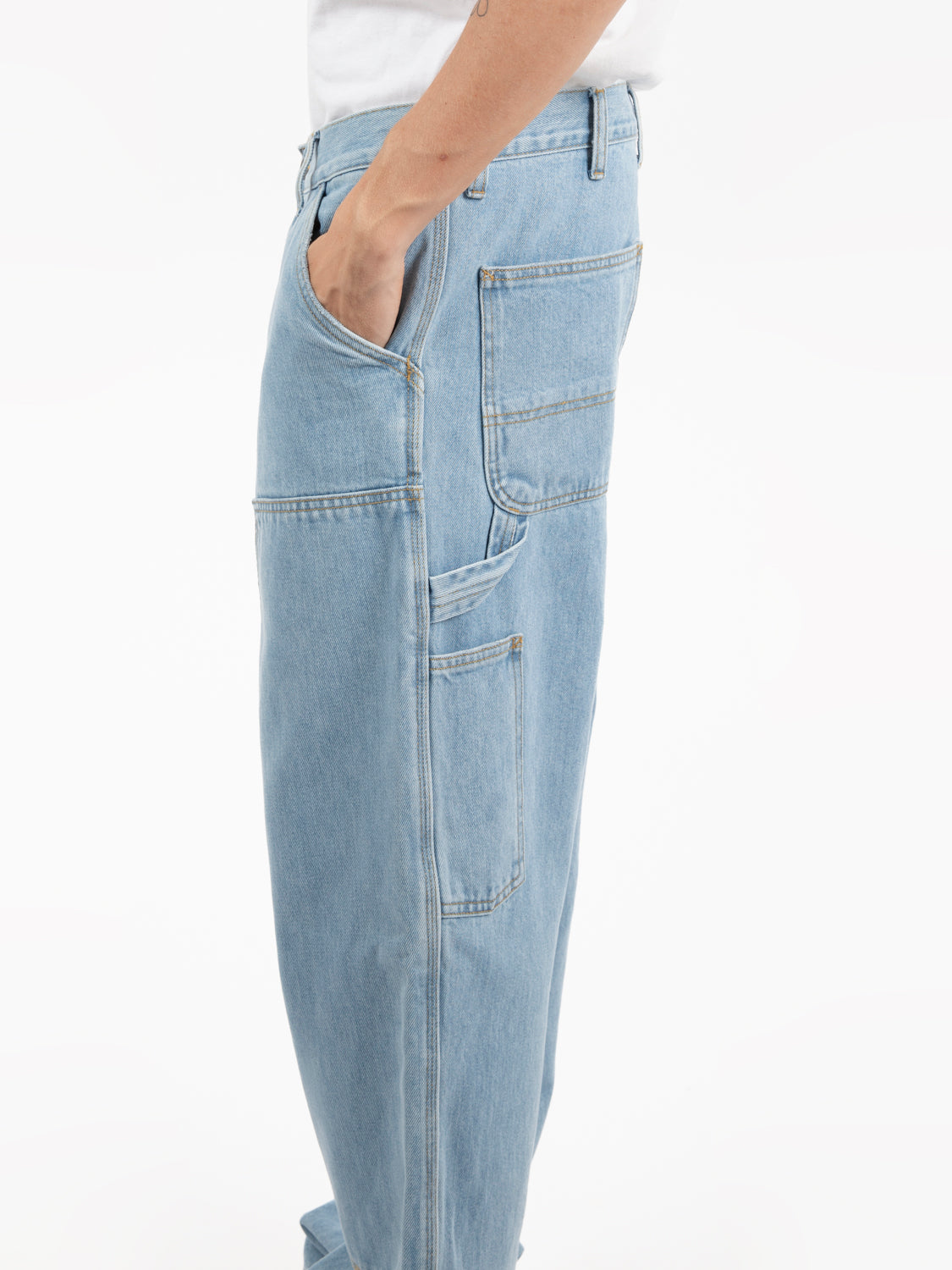 Double knee pant blue