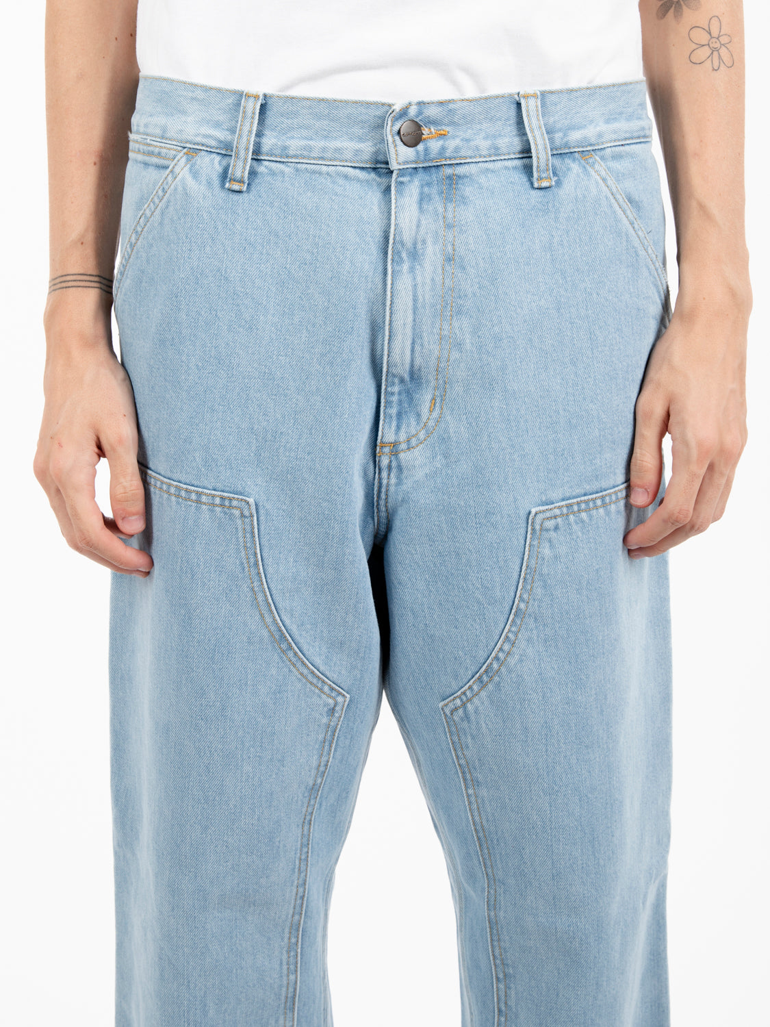 Double knee pant blue