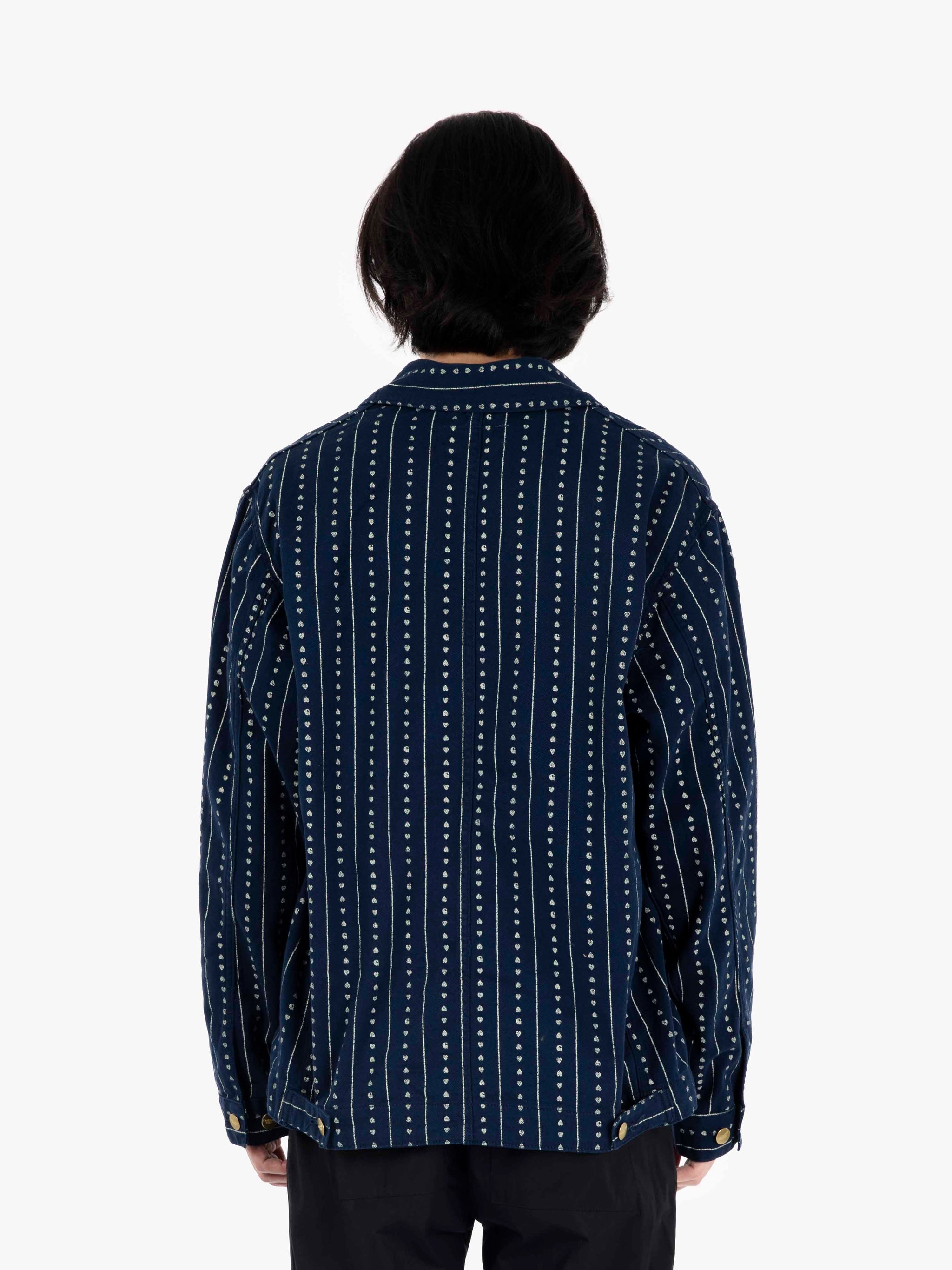 Drewe Jacket Heart C Pinstripe / Natural rinsed