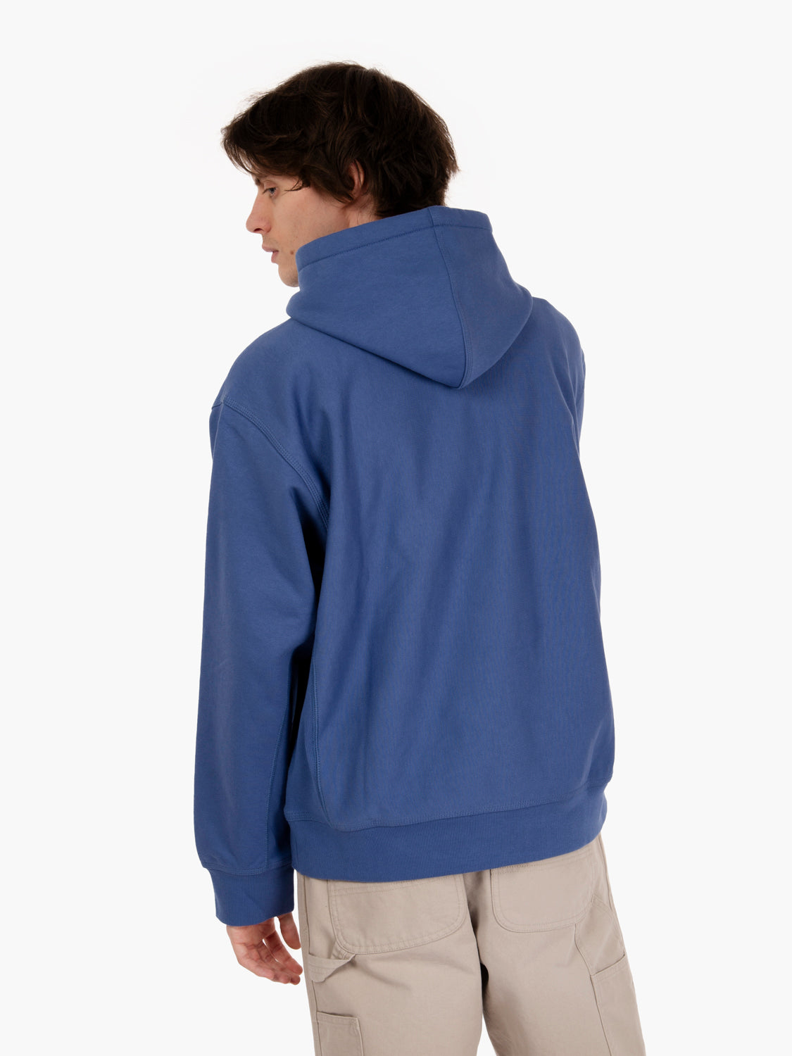 Hooded American Script sweat blue iris