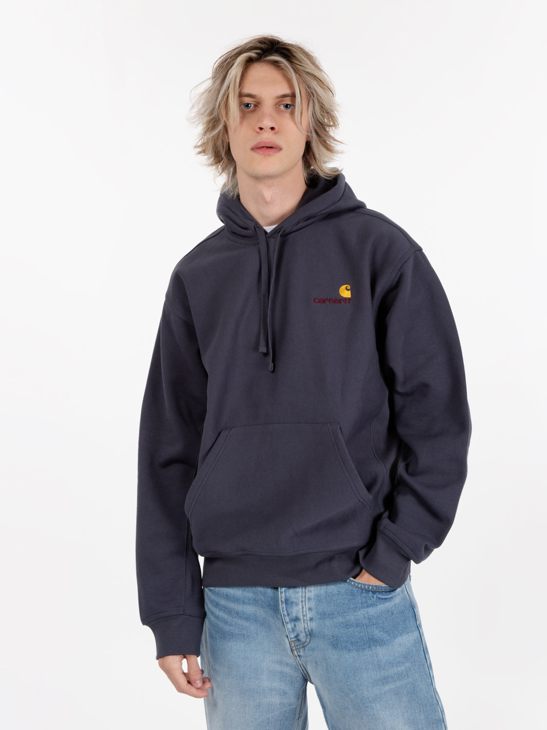 Hooded american script sweat zeus