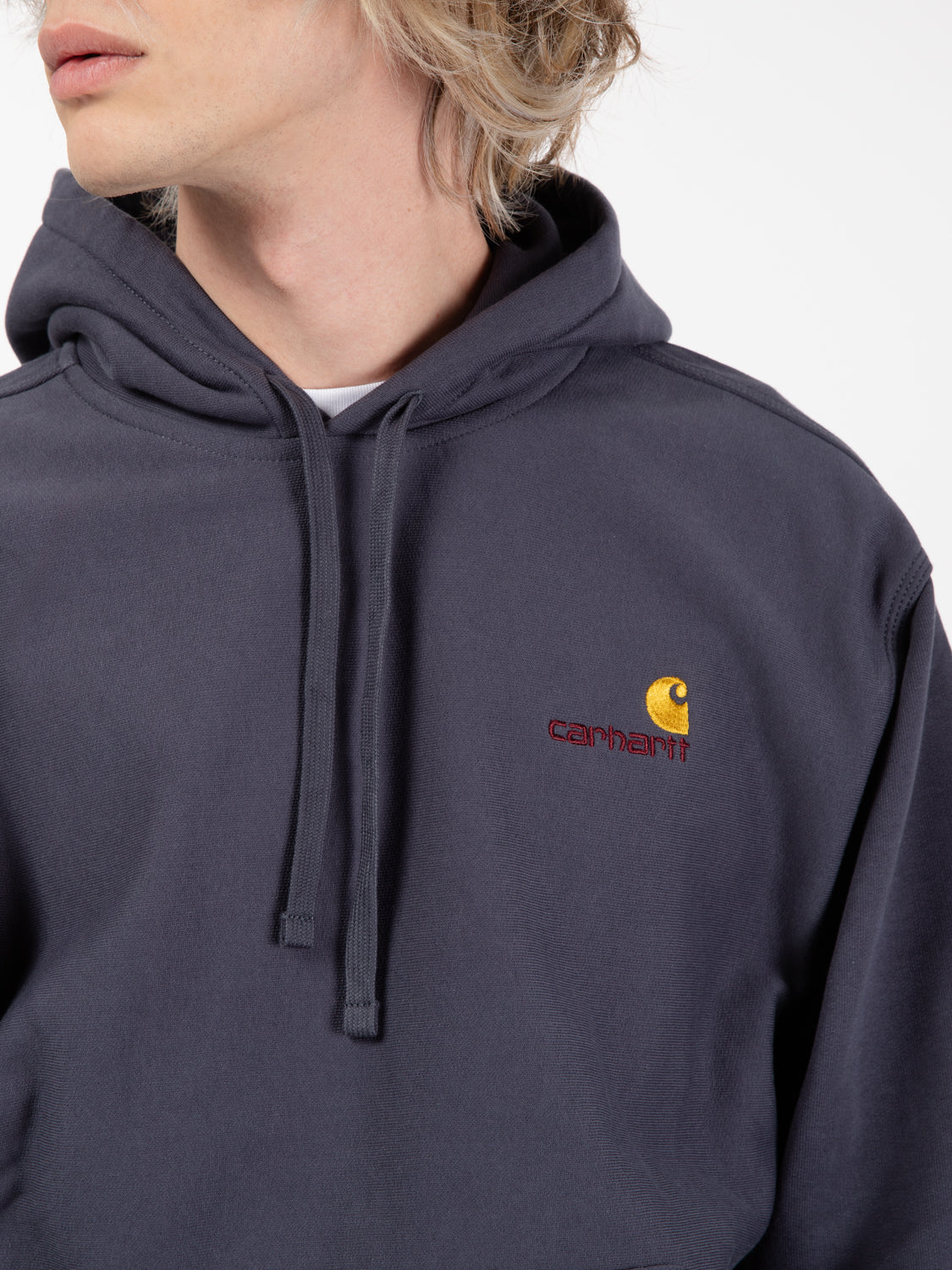 Hooded american script sweat zeus