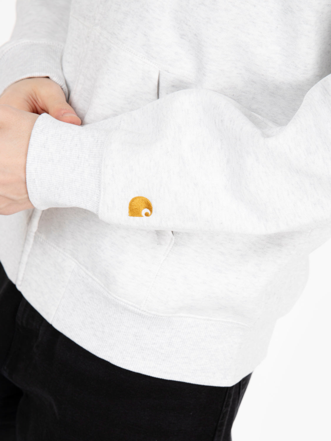 Hooded Chase jacket ash heather / gold
