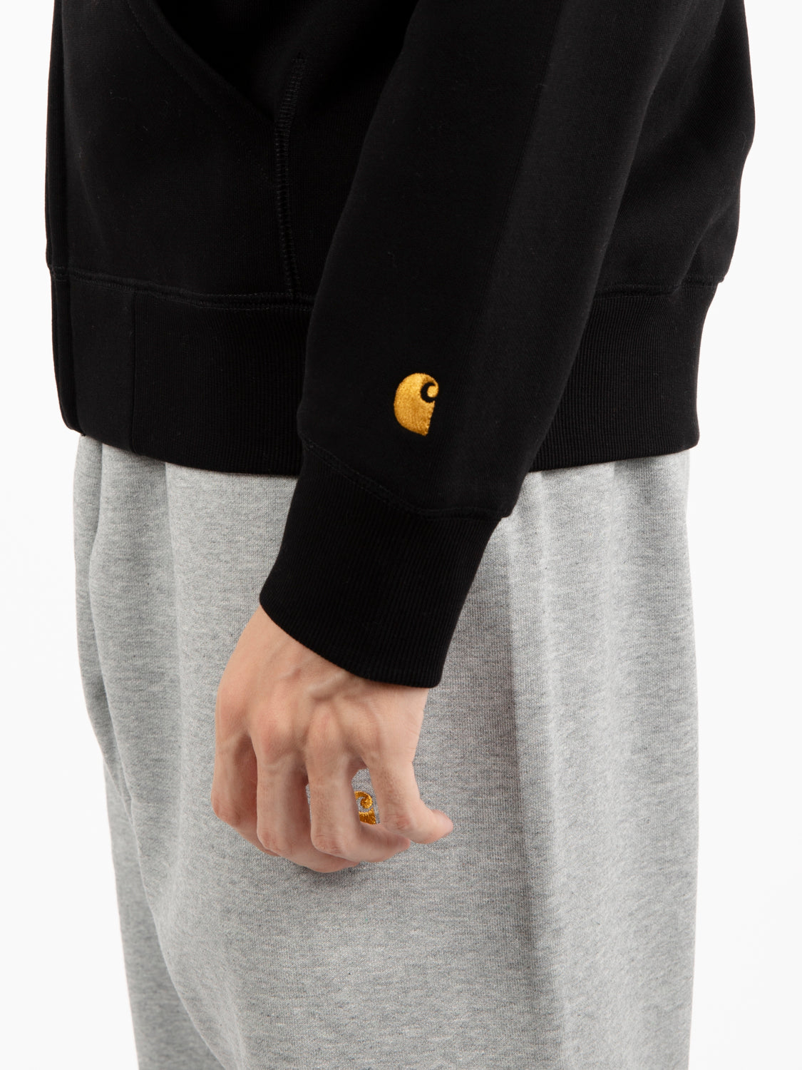 Hooded Chase jacket black / gold