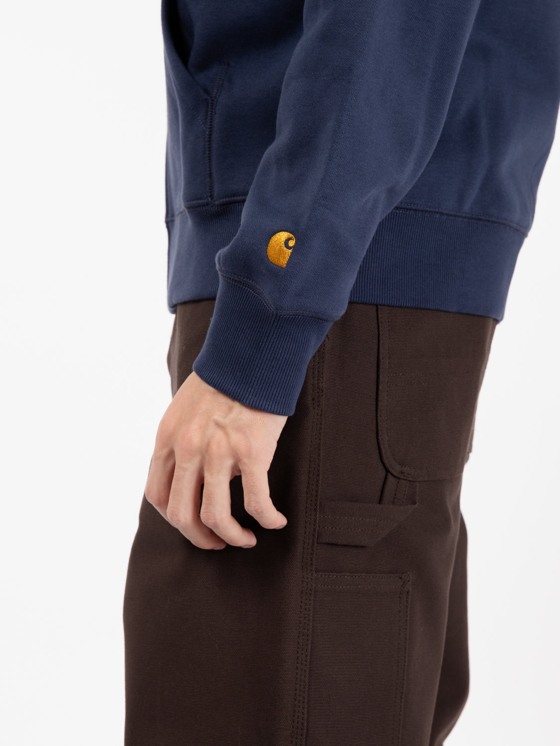 Hooded chase jacket blue / gold