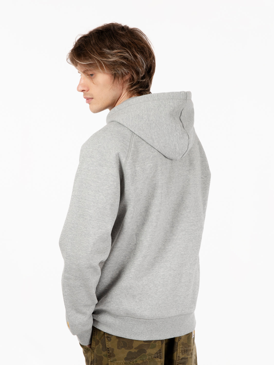 Hooded Chase jacket gray heather / gold