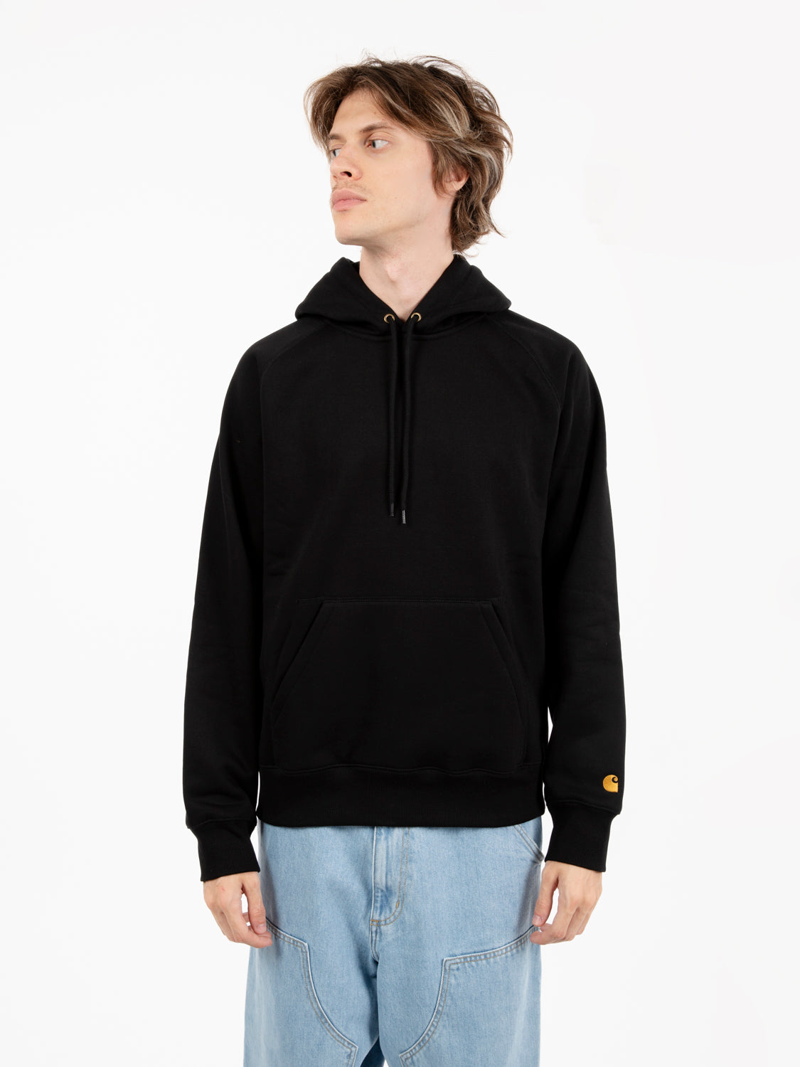 Hooded chase sweat black / gold