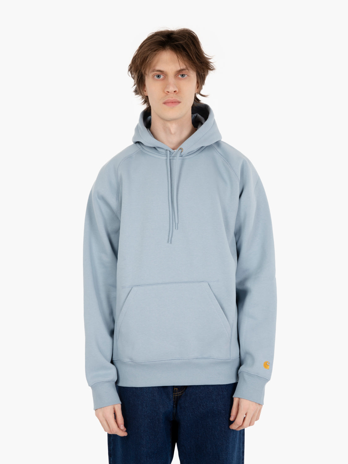 Hooded Chase sweat frosted blue / gold