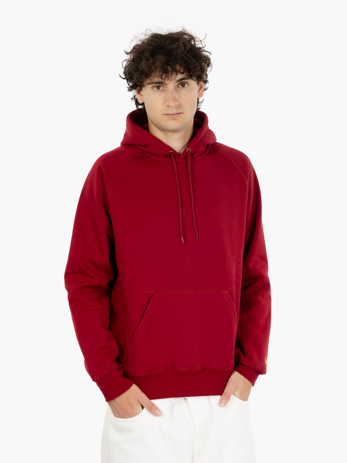 Hooded Chase Sweat scarlet / gold