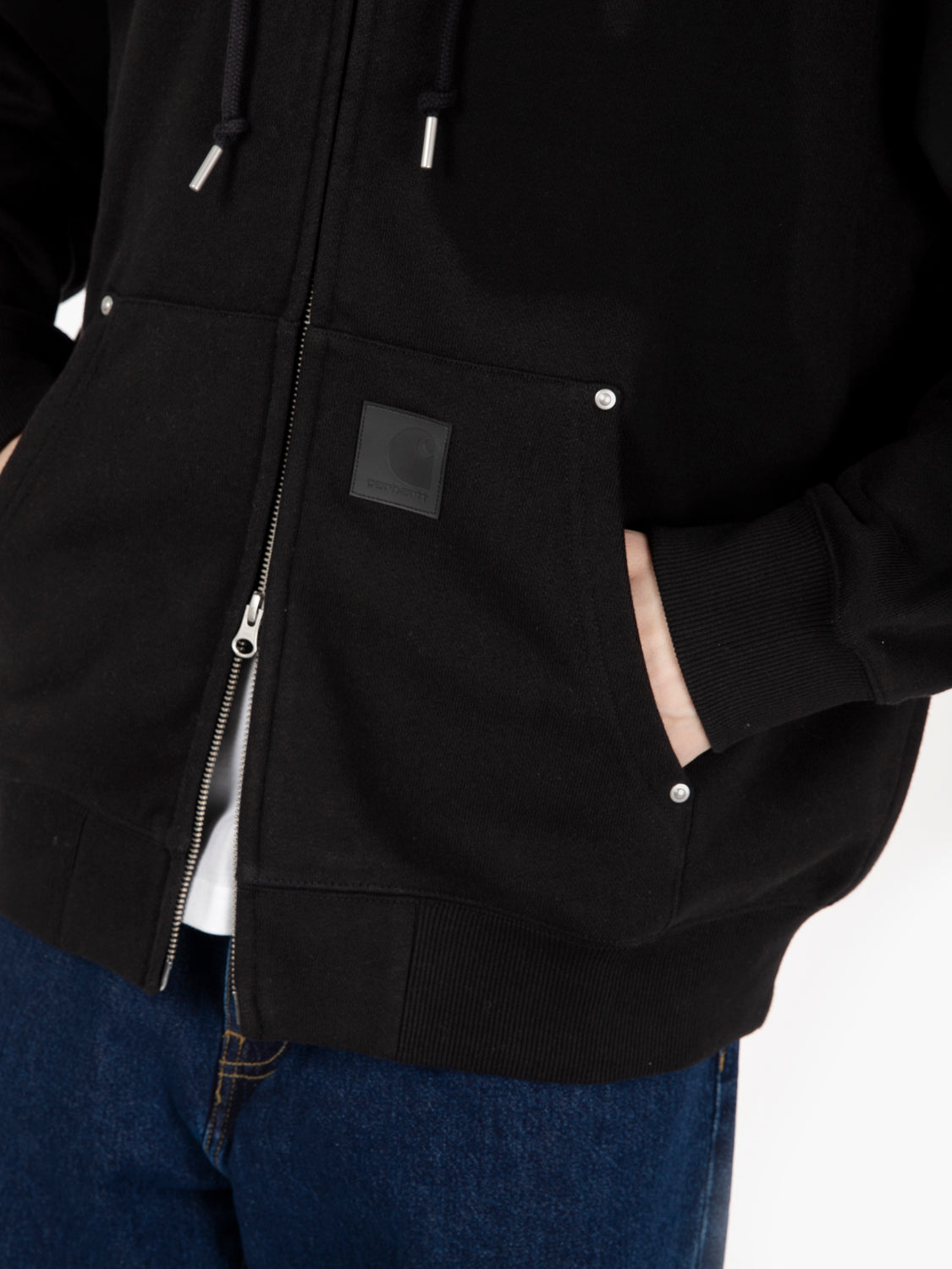 Hooded Eldon sweat jacket black