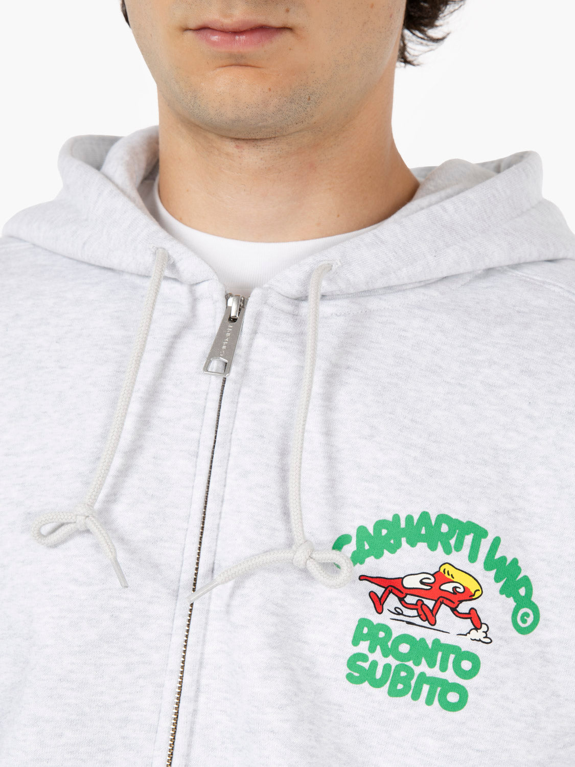 Hooded Pronto sweat jacket ash heather