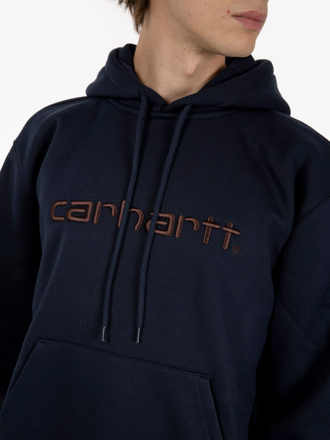 Hooded sweat sycamore night / palisander