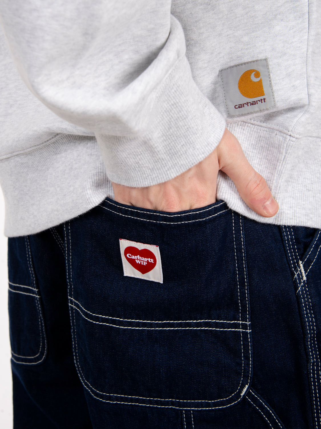 Hooded WIP sweat jacket ash heather
