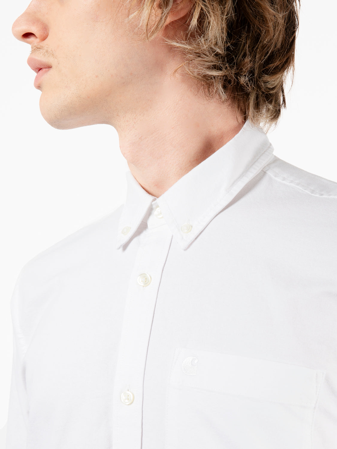 L/S C-Logo Shirt white / white