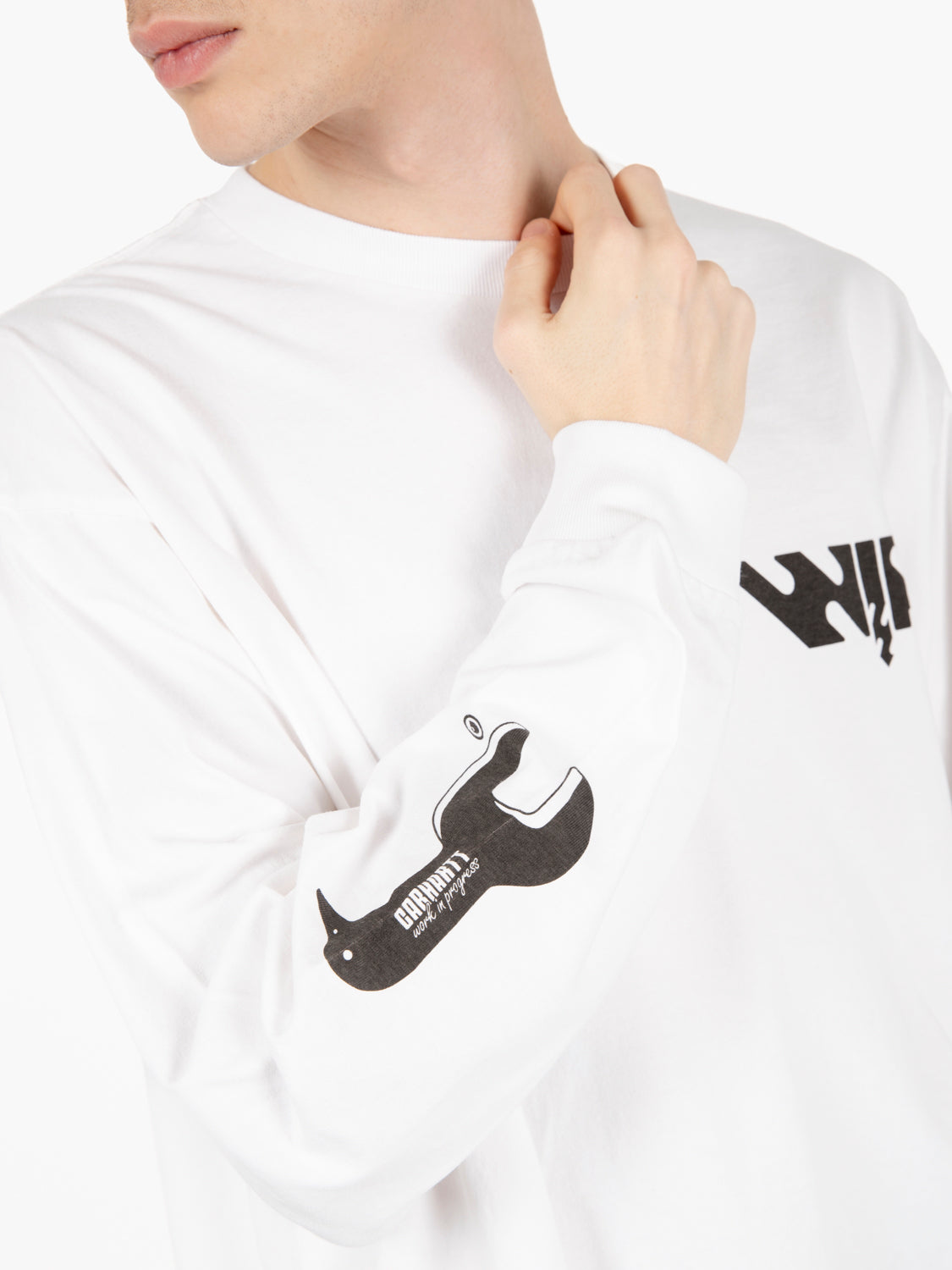 L/S Industry long sleeve t-shirt white / black