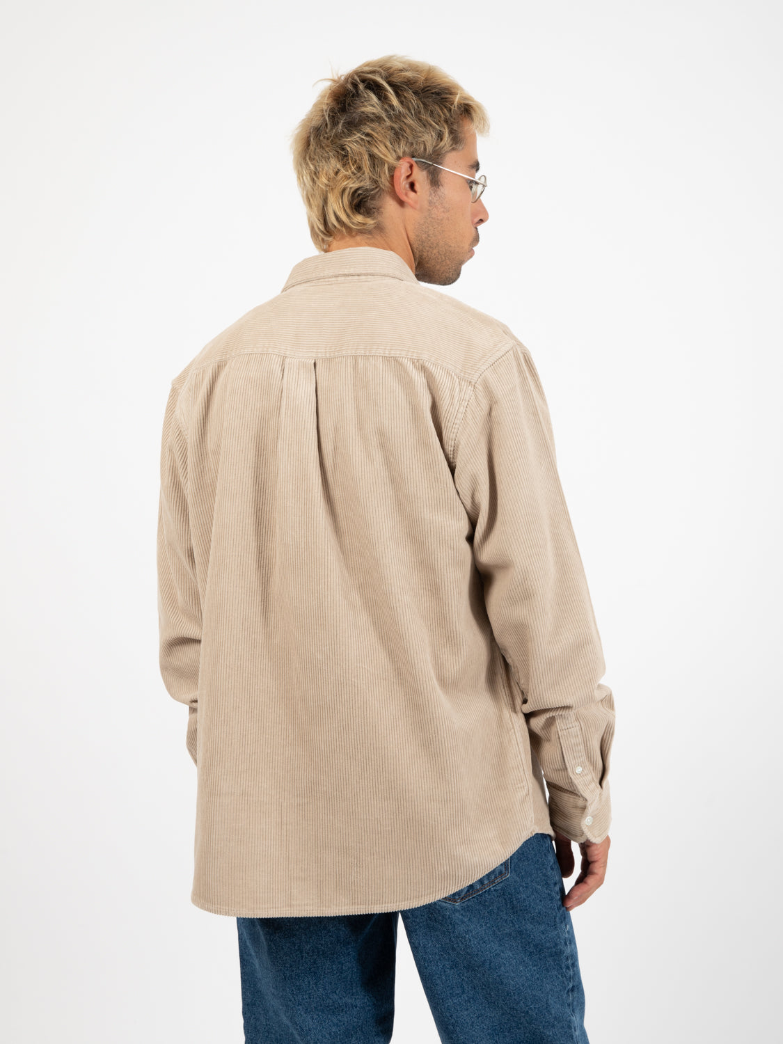 L/S Madison Cord Shirt wall / black
