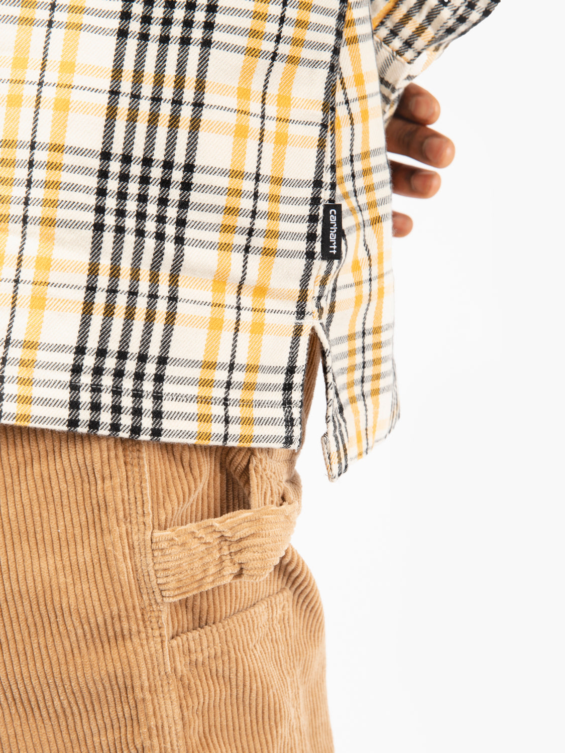 L/S Mandlik shirt check / natural