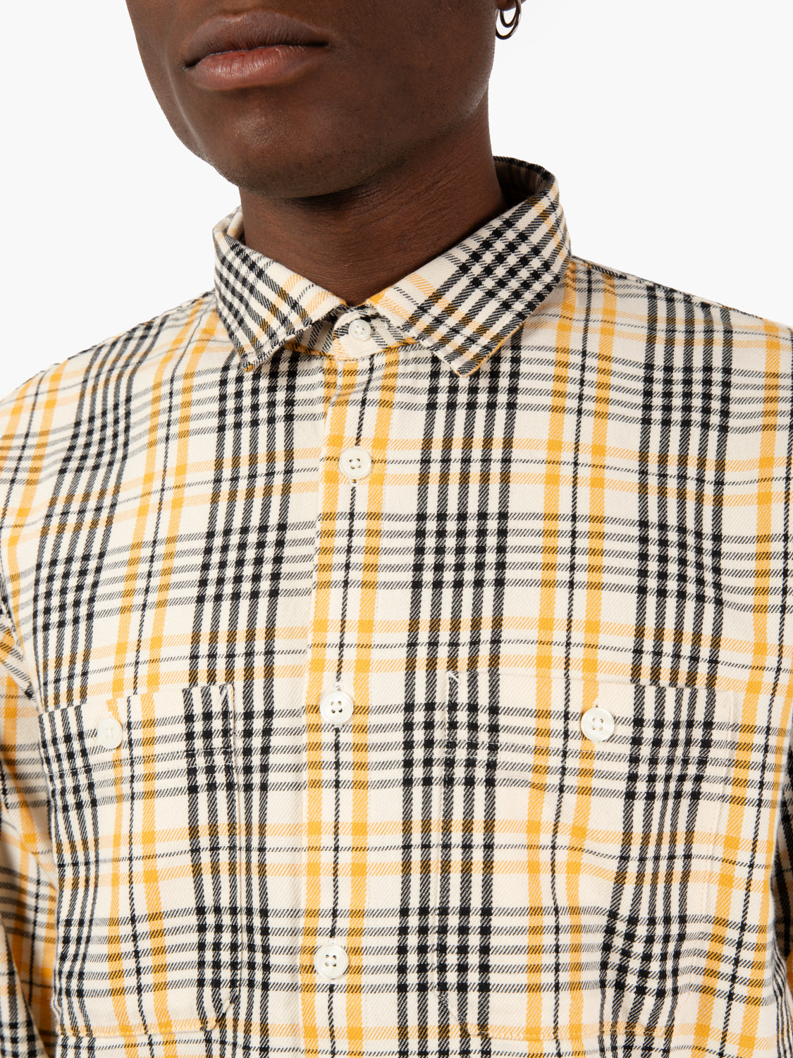L/S Mandlik shirt check / natural