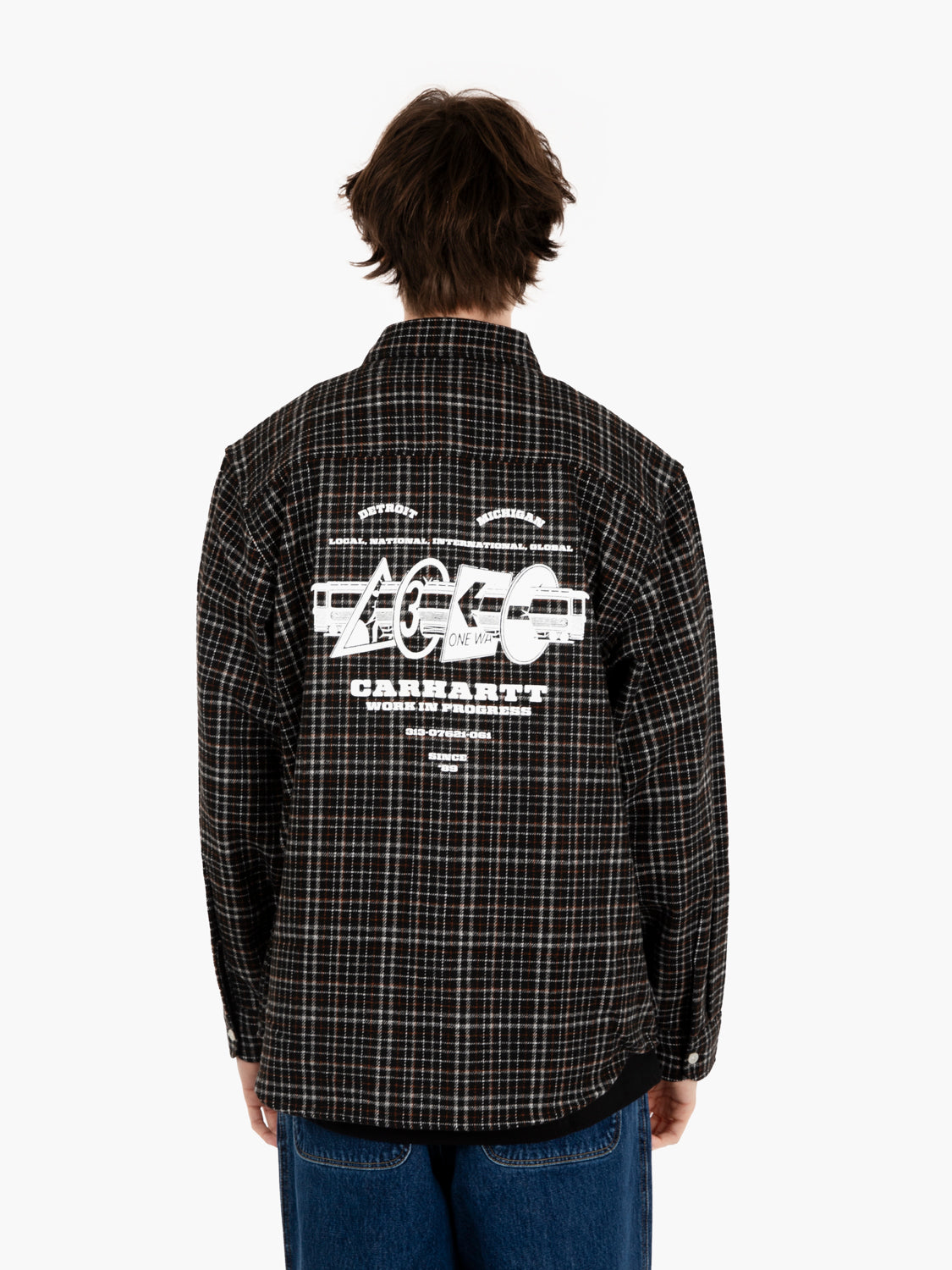 L/S Runaway Millet shirt check black / wax