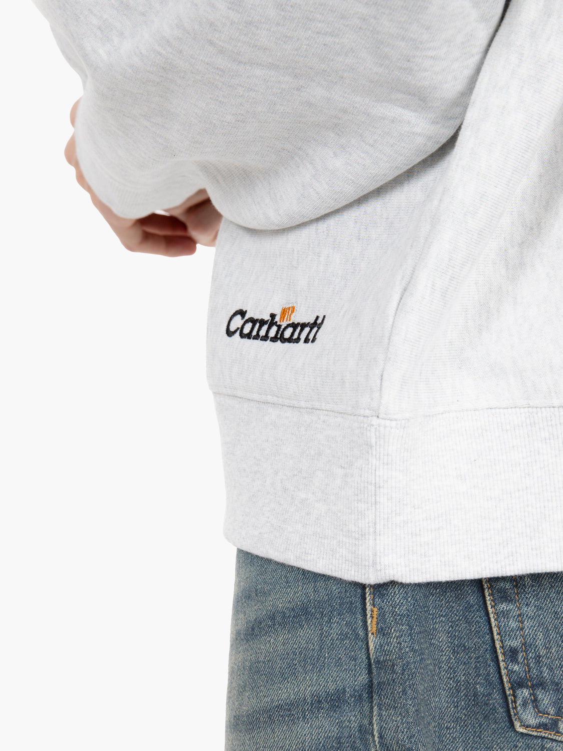 Label Script sweat ash heather