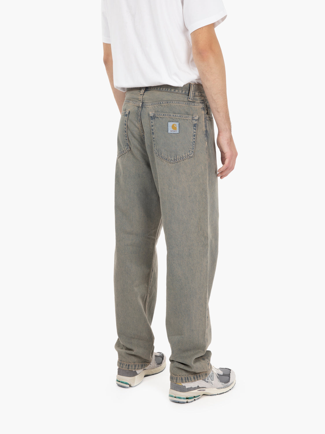Landon pant blue / leather