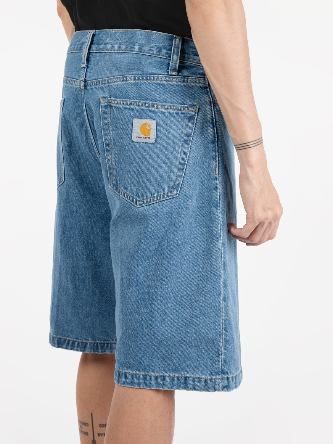 Landon Short blue heavy stone wash