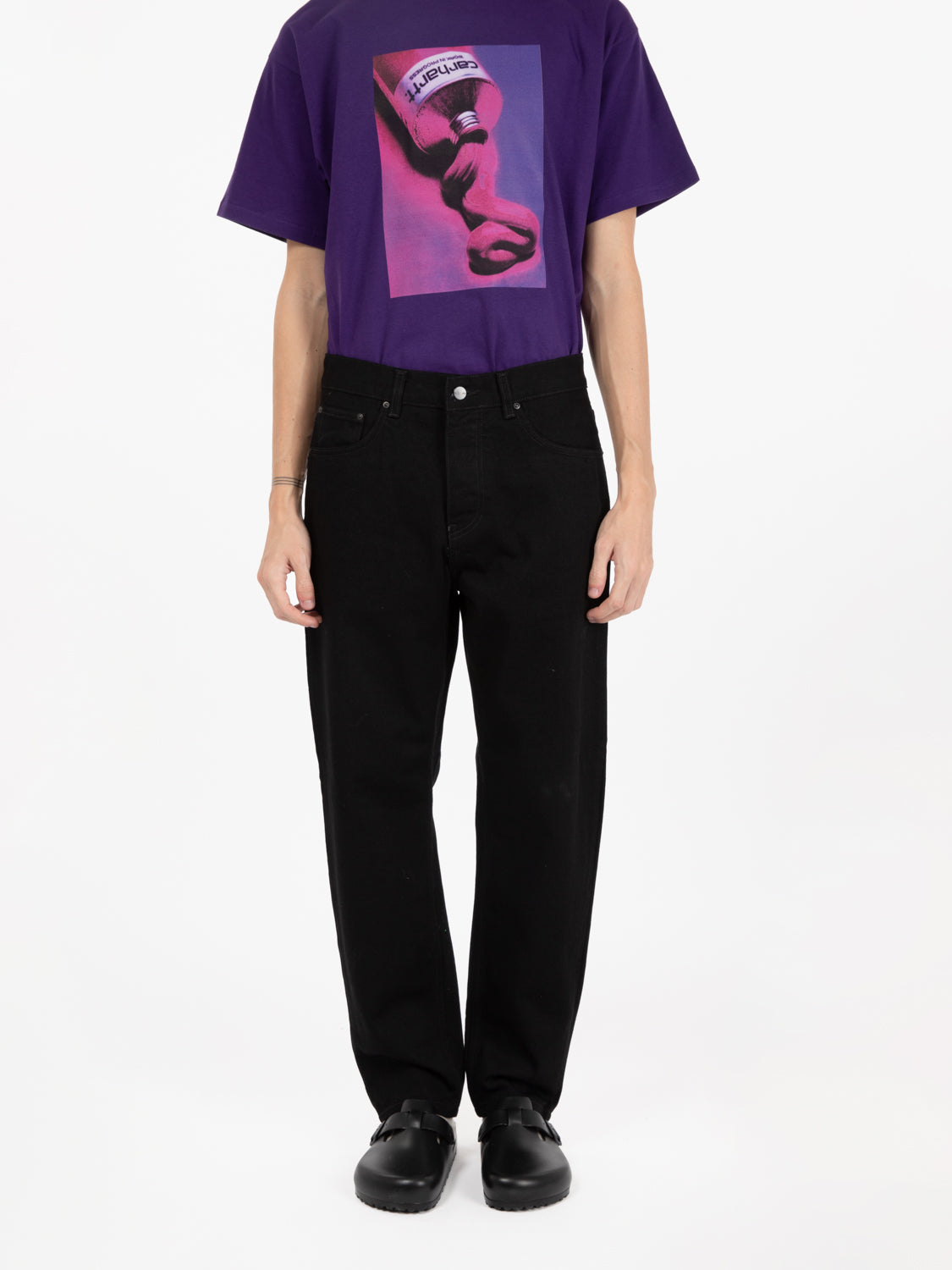 Newel pant black one wash