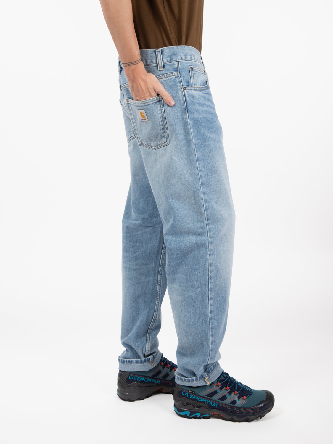 Newel pant blue light used wash