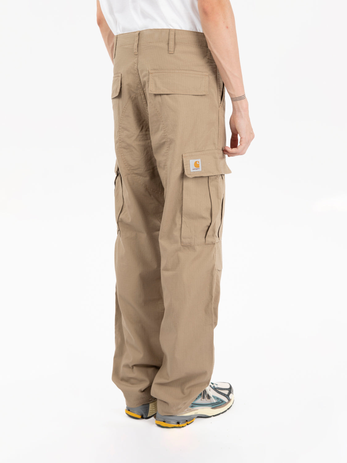 Regular cargo pant leather