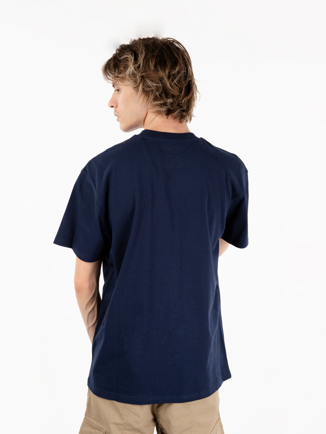 S/S American script t-shirt air force blue