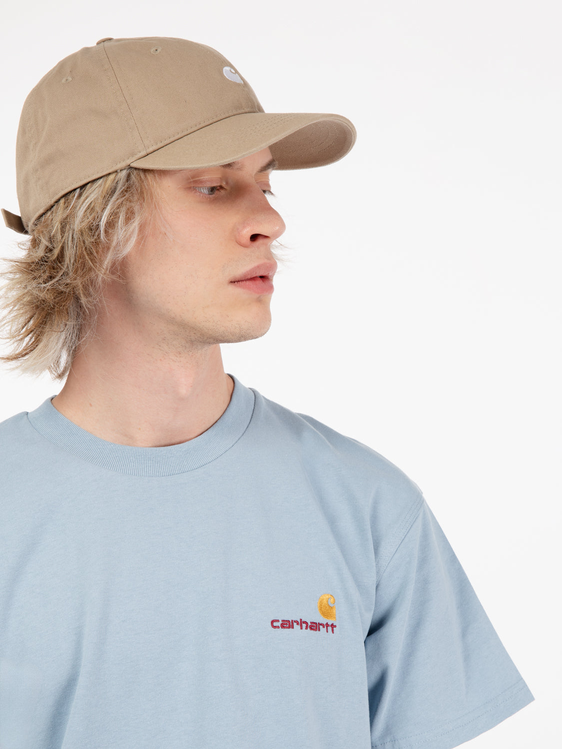 S/S American Script T-Shirt Frosted Blue