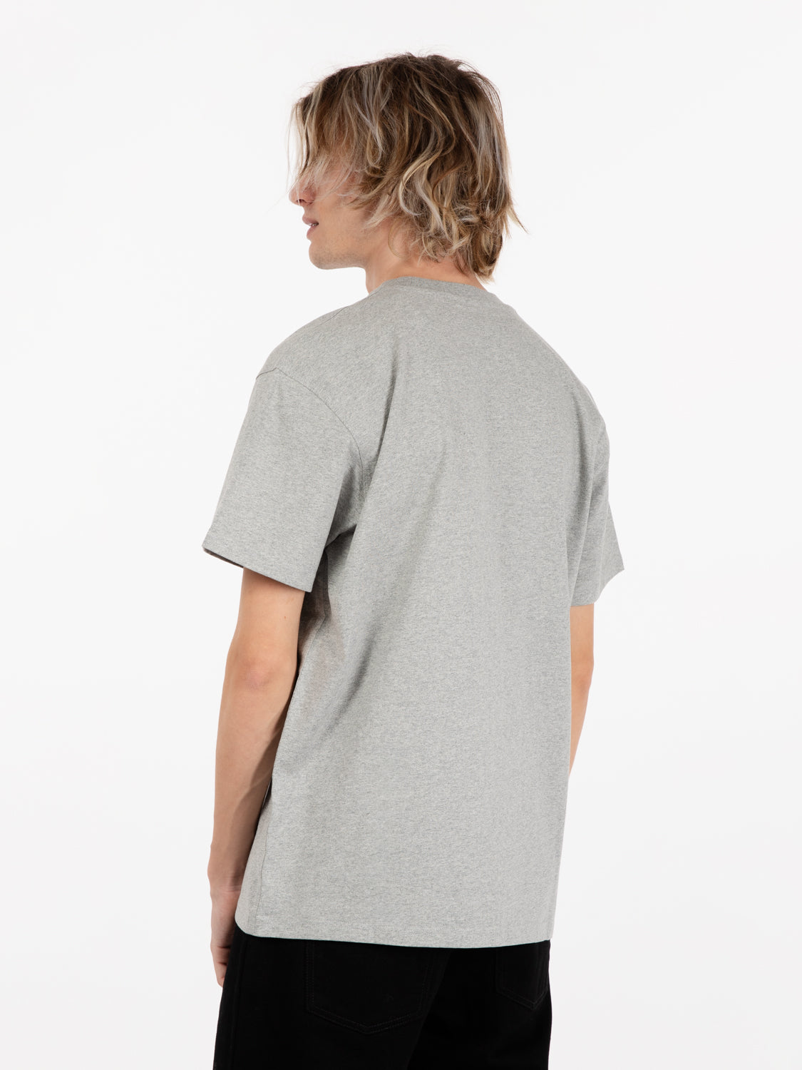 S/S american script t-shirt gray heather