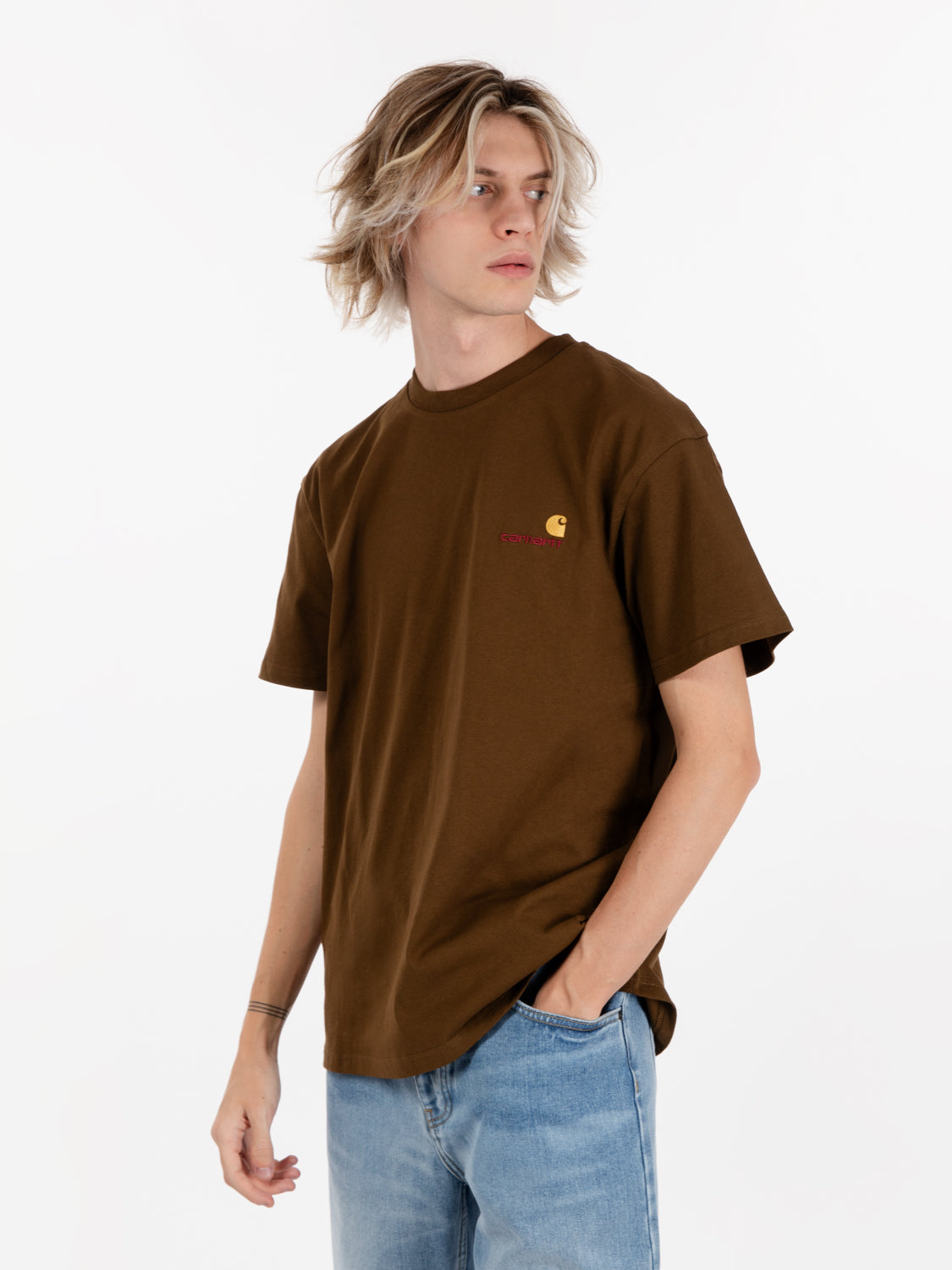 S/S American Script T-Shirt Lumber